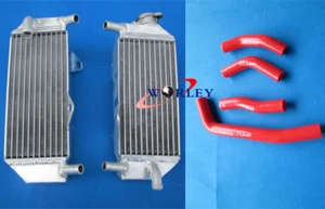 For 2010-2013 HONDA CRF250R CRF250 10 11 12 13 Aluminum radiator & hose RED - Foto 1 di 11
