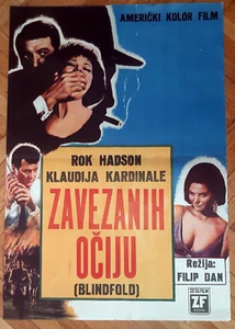 Blindfold (1966) Rock Hudson Claudia Cardinale Original Poster Yugoslav - Picture 1 of 1