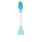 (Light Blue)Dual Ended Facial Mask Applicator Cleansing Spatula Massage Brush