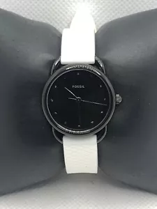 Fossil ES4489 Womens Silicone Analog Black Dial Quartz Genuine Wrist Watch KS278 - Picture 1 of 9