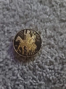 Vintage Toledo Spanien Damaszener Eroberer Kreuzzüge Bolokrawatte Schieber Krawattenklammer - Bild 1 von 4
