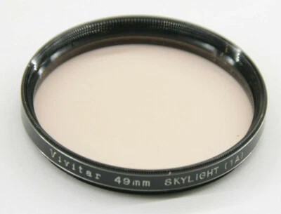 Vivitar - 49mm Skylight 1A Lens Filter - Fair Glass - Used - W651 - Image 1 of 2