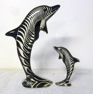 2 Vintage Abraham Palatnik Pal Acrylic Lucite Dolphins Sculpture 2690 2691 - Picture 1 of 9
