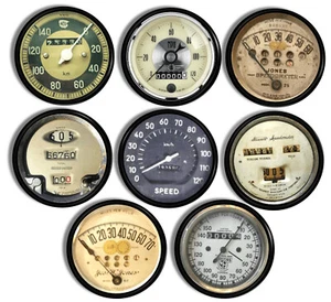 VIntage Tacho Anzeige Schrank Knöpfe Auto Motorrad Auto Schublade Ziehgriffe - Bild 1 von 4