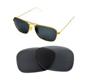 NEW POLARIZED REPLACEMENT BLACK LENS FIT RAY BAN RB3561 57mm SUNGLASSES - Picture 1 of 6