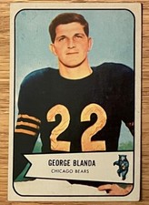 1954 Bowman #23 George Blanda Rookie Card