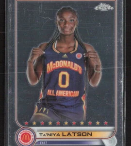 2022 Topps Chrome McDonald's All American #77 Ta'Niya Latson - Picture 1 of 2
