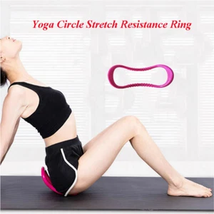 1 PC Yoga Circle Stretch Resistance Ring Pilates Bodybuilding Fitness - Picture 1 of 6