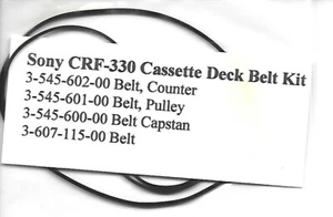 NEW SONY CRF-330 Shortwave Radio Cassette Deck Belt Kit - Picture 1 of 1