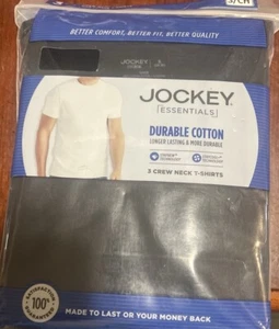 3 MEN'S JOCKEY ESSENTIALS TANKS, 100% COTTON, SIZE-Large - Picture 1 of 1
