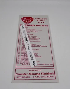 WXRT 93 FM Featured Artists Chicago June 1985 Saturday Morning Flashback Promo - Picture 1 of 5