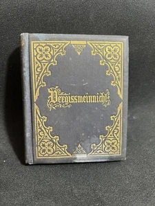 1880's DERGISSMEINNICHT German Forget-Me-Not Prayer Book, Gilded - Foto 1 di 16
