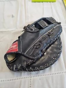 Vintage Rawlings Baseball Glove Mitt Black Leather RFM37B - Picture 1 of 6