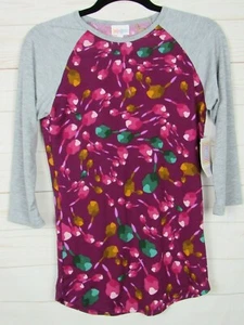 Top para mujer Lularoe Randy borgoña con mangas grises talla XXS NUEVO CON ETIQUETAS - Imagen 1 de 3