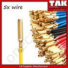 5X Uninsulated male 4mm Bullet Connector & 20cm 1mm Yellow wire Japanese type
