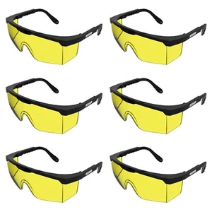 NUEVO Gafas de seguridad rectangulares con protectores laterales - amarillas o transparentes de JORESTECH - Imagen 1 de 20