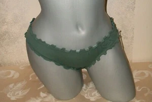 NWT Victoria Secret S Olive Ruffle Cheeky Swimsuit Bikini Bottom - Picture 1 of 5