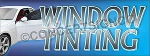 2'X5' WINDOW TINTING BANNER Outdoor Sign Auto Car Vehicle Glass Tint Dark Film - Picture 1 of 3