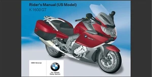 BMW K1600 GT 2014 modelo EE. UU. manual de mantenimiento y propietario (reimpresión) - Imagen 1 de 11