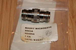 Adaptador MAURY MICROWAVE 8803A tipo hembra-hembra, CC - 18,0 GHz, bajo VSWR - Imagen 1 de 4