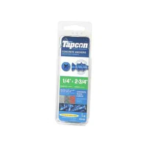 TAPCON 24185 1/4 in x 2-3/4 in Phillips Ancoraggi a vite per calcestruzzo a testa piatta confezione da 8 pezzi - Foto 1 di 4