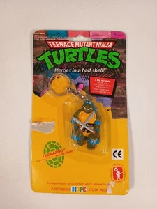 Vintage Teenage Mutant Ninja Turtles Keychain NEW Smiling Leonardo Hope - Picture 1 of 6