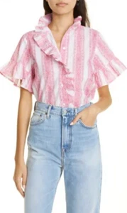 NEU 196 $ Mille Resort Wear Vanessa Rüschenbluse XS - Bild 1 von 7