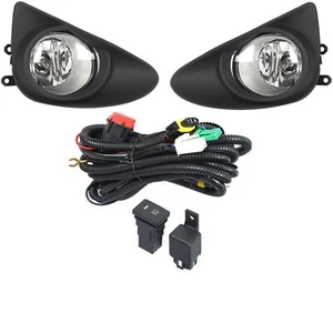 For Toyota Yaris 2012-2014 Fog Light Bumper w/Wiring+Switch+Halogen Bulbs Clear - Picture 1 of 16