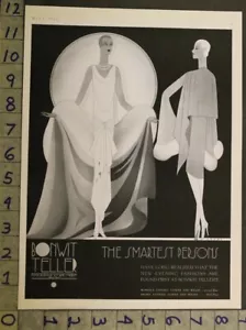 1928 RAYMOND LOEWY ART DECO MUJER MODA BONWIT CALLER DISEÑO BELLEZA ANUNCIO 24866 - Imagen 1 de 1