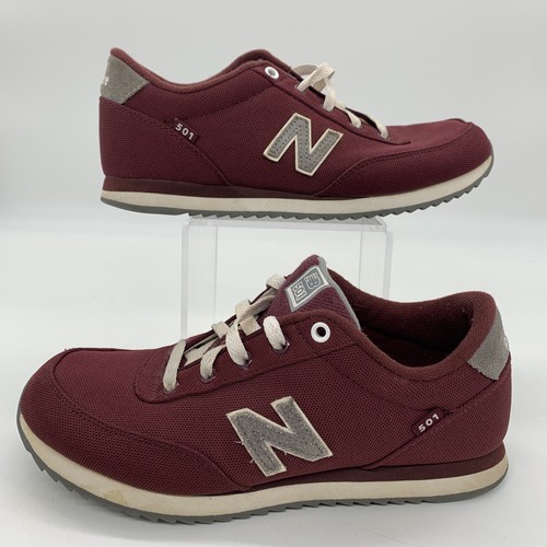 Scarpa da corsa uomo ragazzo taglia 6 New Balance 501 trackster suola increspata grigio bordeaux