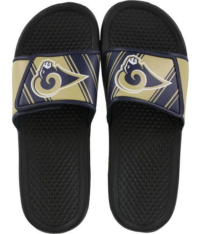 Forever Collectibles Mens La Rams Slide Sandals Cover