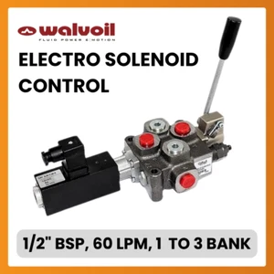 Walvoil, 1-3 Banco, 1/2CM Bsp , 60L/Min D / Actuando,Muelle Volver,Solenoid - Imagen 1 de 1
