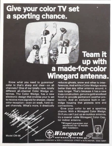 PRINT AD Winegard Color Wedge Antenna Systems CW-96 1969 SMALL 5x6 Burlington IA - Picture 1 of 1
