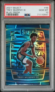 Select TREY MURPHY III RC 2021-22 plata azul Prizm PSA GEM 10 POP 1 1/1 - Imagen 1 de 2