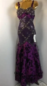 $249 Sherry Hunte Couture Stunning Beaded Floral Sweet 16, Evening Purple Gown 6 - Picture 1 of 12