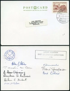 ARCTIC POLAR MOUNTAINEERING 1970 LADIES SCOTTISH E.GREENLAND EXPED MULTI SIGNED - Picture 1 of 2