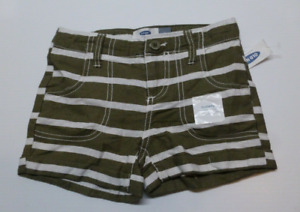 Old Navy Shorts Girls Size 5 Brown Striped Linen Blend Shorts New