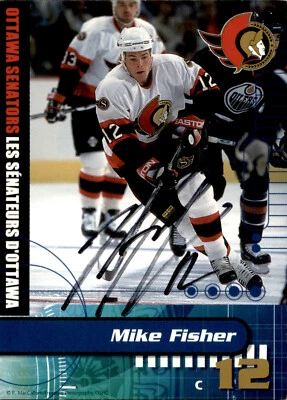 Mike Fisher Signed Autographed 2000-01 Team Issue 4.5x3.25 Card Ottawa Senators Foto 1 de 2