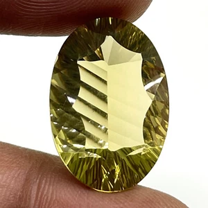 VVS 18 Cts Citrino Limone Naturale AAA Personalizzato Taglio Ovale Abbagliante Pietra Preziosa Sciolta - Foto 1 di 18