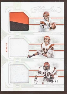 2023 Flawless Boomer Esiason, Cris Collinsworth, Ickey Woods Triple Patch #9/20 - Picture 1 of 2