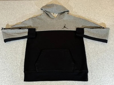 Jordan Hoodie Youth XL Black Gray Jumpman Pullover Fleece Nike Boys Basketball - Image 1 of 4