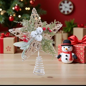  Tannenbaum Spitze Weihnachtsbaumsternverzierung Festliche Baumspitze - Bild 1 von 12