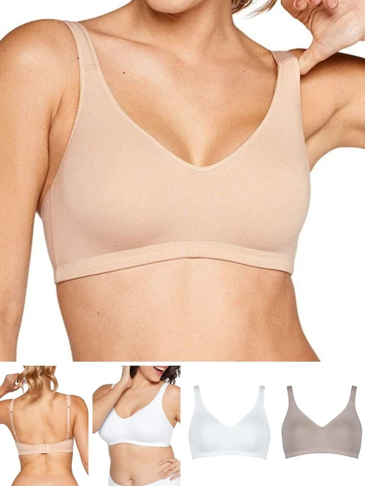 Sujetador Naturana copa completa sin costuras sujetadores sin aros lencería de algodón elástico se adapta a B-D Foto 1 de 1