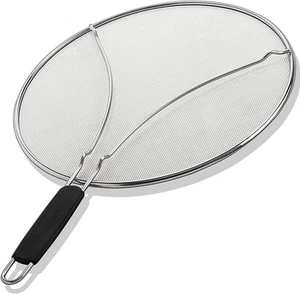 Splatter Screen for Frying Pan - 15 Inch Stainless Steel Grease Splatter Guar - Picture 1 of 9