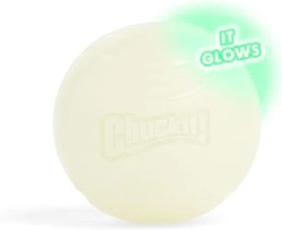 Chuckit Glow in the Dark Bouncy Ball for Dogs, Chuckit Dog Toy, Max Glow Ball... - Image 1 of 4