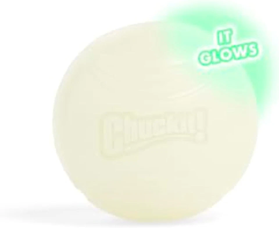 Chuckit Glow in the Dark Bouncy Ball for Dogs, Chuckit Dog Toy, Max Glow Ball... - Image 1 of 4