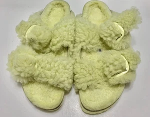 Birkenstock Arizona Big Buckle Teddy Rivet Logo Shearling Slide Sandal Sz 39/8 - Picture 1 of 12