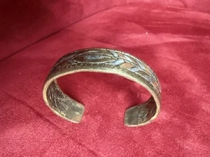 Vintage Tri-Metal Brass, Copper, Silver Cuff Bracelet - Picture 1 of 10