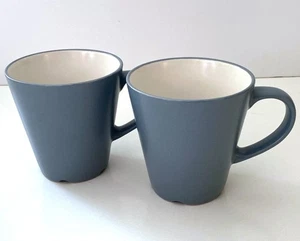 Ikea Ceramic Mug Gray Blue Lot Set of 2 - Picture 1 of 4