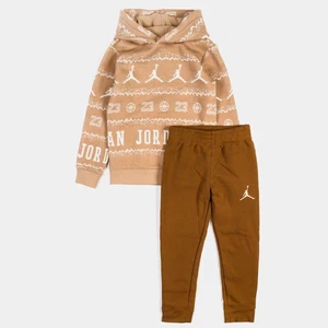 Jordan Fancy Holiday Cotton Sweatshirt Kid Jumpsuit - Picture 1 of 3